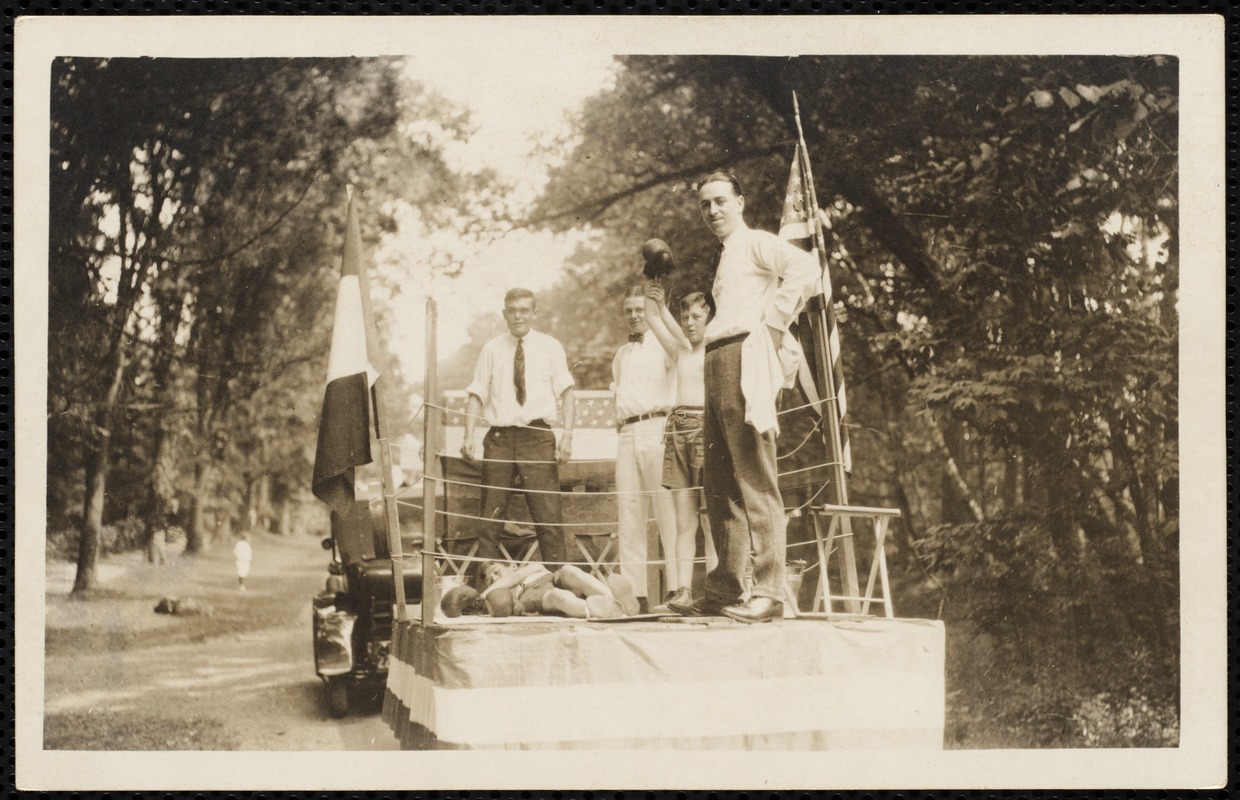 1921 4th of July Parade: Prize fight float