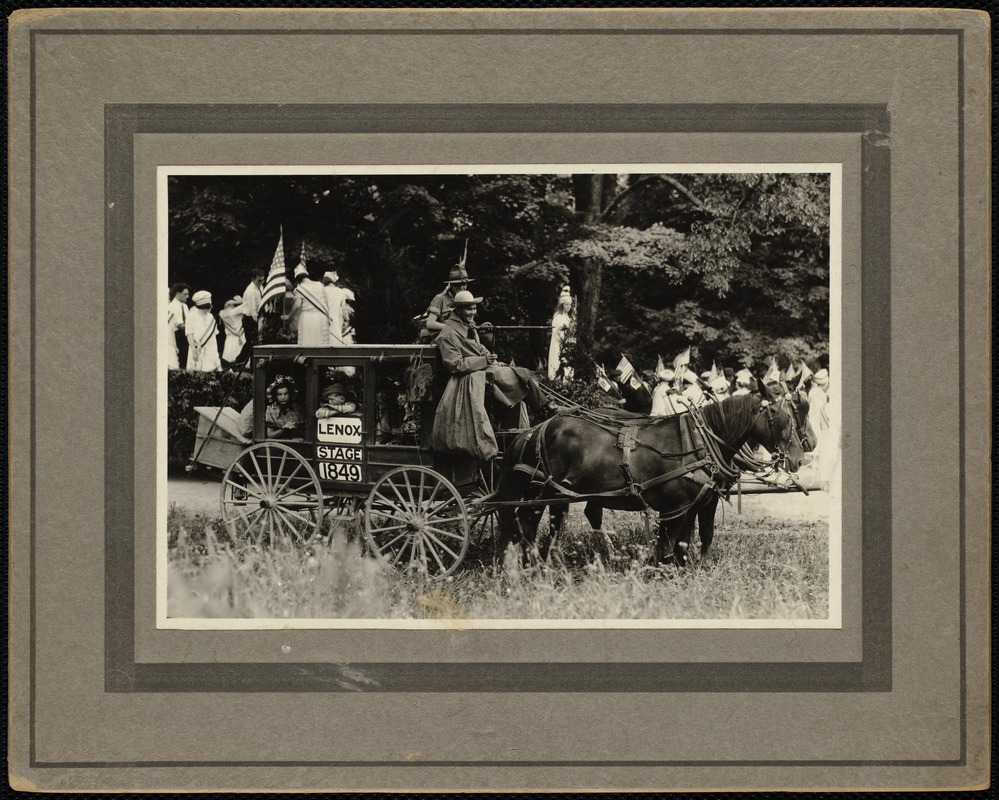 1924 West Stockbridge 4th of July Parade old Lee Lenox stagecoach