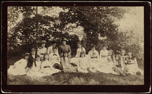 Girl's picnic in Lenox about 1885