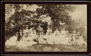 Girl's picnic in Lenox about 1885