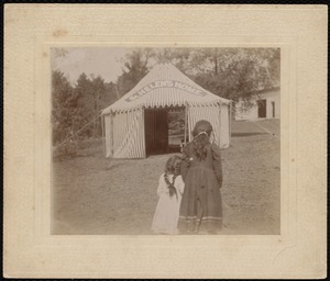 St. Helen's Home: striped tent