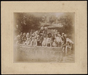 St. Helen's Home: children in a canoe