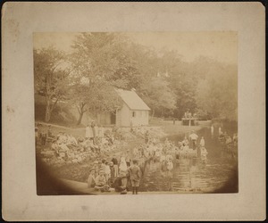 St. Helen's Home: children at the river