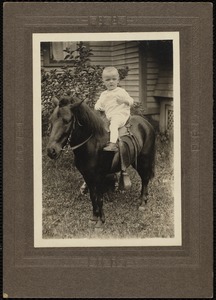 Charles M. Sears on his pony "Nip"