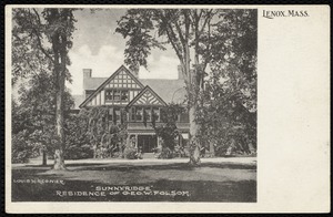 "Sunnyridge" residence of Geo. W. Folsom. Lenox, Mass.