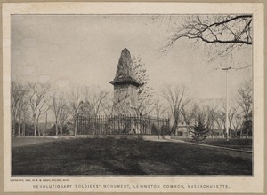 Revolutionary soldier's monument, Lexington Common, Massachusetts