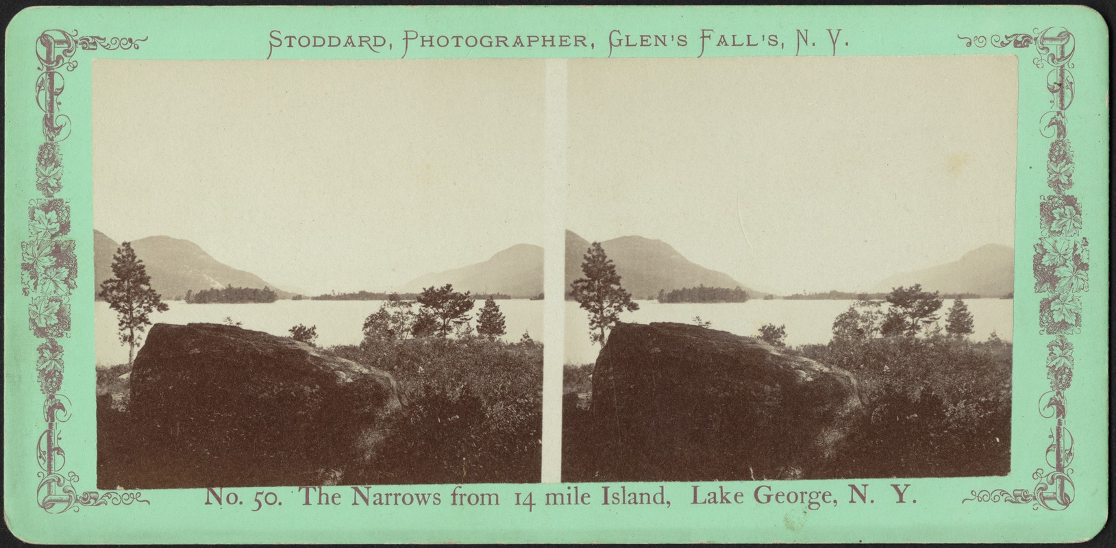 The Narrows from 14 mile Island, Lake George, N. Y.