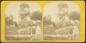 New England excursionists at Bellevue Observatory, St. Albans, Vt.