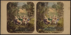 Four children at the creek