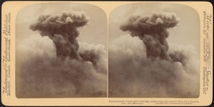 Enormous smoke column three miles high, mushrooming above terrible Mont Pelée, eruption, June, 1902, Martinique