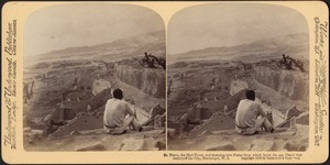 St. Pierre, the mud flows, and steaming new crater from which burst the gas cloud that destroyed the city, Martinique, W.I.