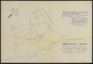 Plan of land in Wayland, Mass.