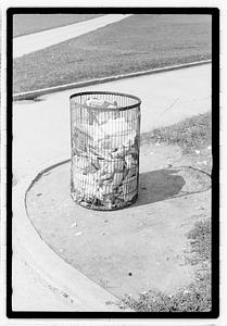 Trash in a trash can
