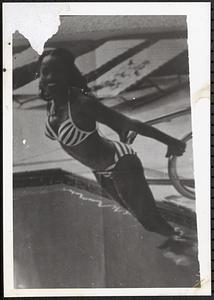 Young woman at the pool