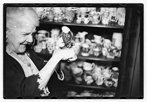 Mrs. Lue Stuart Wadsworth, collector of rare pitchers