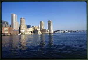 Boston (circa 1996): Skyline of Boston from Boston Harbor