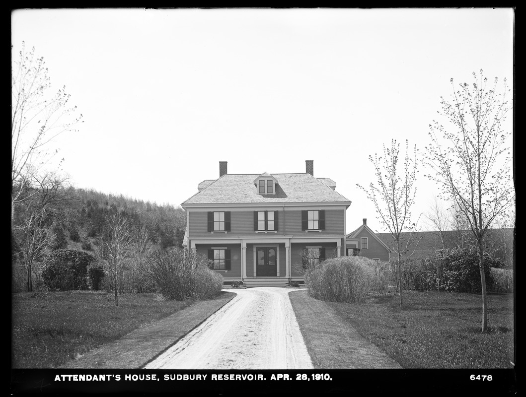 Sudbury Department, Sudbury Reservoir, Attendant's house, Southborough, Mass., Apr. 28, 1910