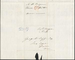 Amos H. Hodgman to George Coffin, 26 March 1840