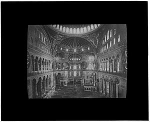 Turkey. Constantinople. Interior of Mosque of St. Sophia