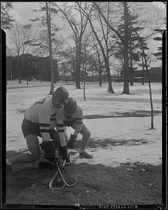 Two lacrosse players (1941)
