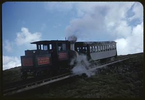 New Hampshire trip, cog R.R. train going up Mt. Washington