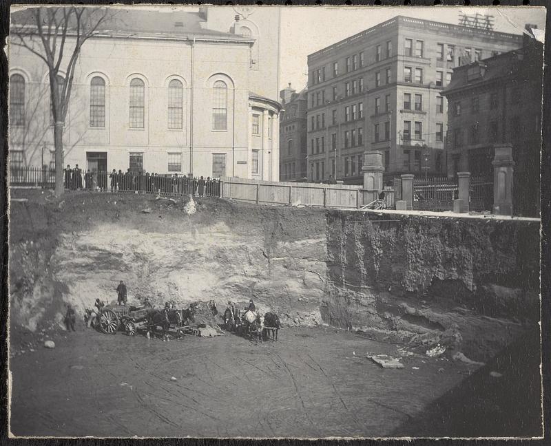 Park St. subway excavation
