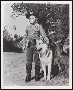 Lee Aaker shares billing with canine star Rin Tin Tin in Screen Gems' Adventures of Rin Tin Tin, Fridays, 7:30 pm, ABC-TV.