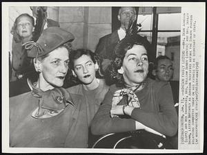 Acheson Family Listens --Mrs. Dean Acheson (left) and her daughters, Mrs. William Bundy (center) and Mrs. Dudley Brown, listen intently as Acheson testifies before the Senate Foreign Relations Committee today on his fitness to be secretary of state.