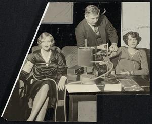 Inventions. Above - Sphygmonometer used to determine which is more emotional - blonde or brunette.