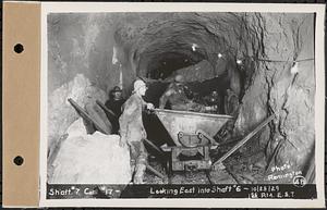 Contract No. 17, West Portion, Wachusett-Coldbrook Tunnel, Rutland, Oakham, Barre, Shaft 7, looking east into Shaft 6, Rutland, Mass., Oct. 25, 1929