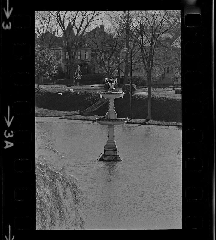 Fountain in Frog Pond at Bartlet Mall