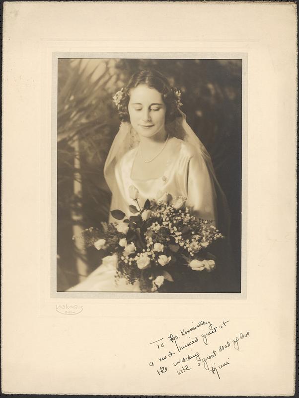 A bride holding a bouquet