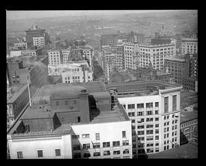Bird's eye view, Post Office Square from top of U.S.M. Building