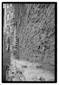 Closeup of a brick building