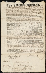Edward Sanson indentured to apprentice with Thomas Smith of Boston, 5 September 1745