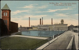 Fall River, Mass. View from the factory district showing American Print Works