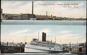 Waterfront, showing Steamer Puritan landing, Fall River, Mass.
