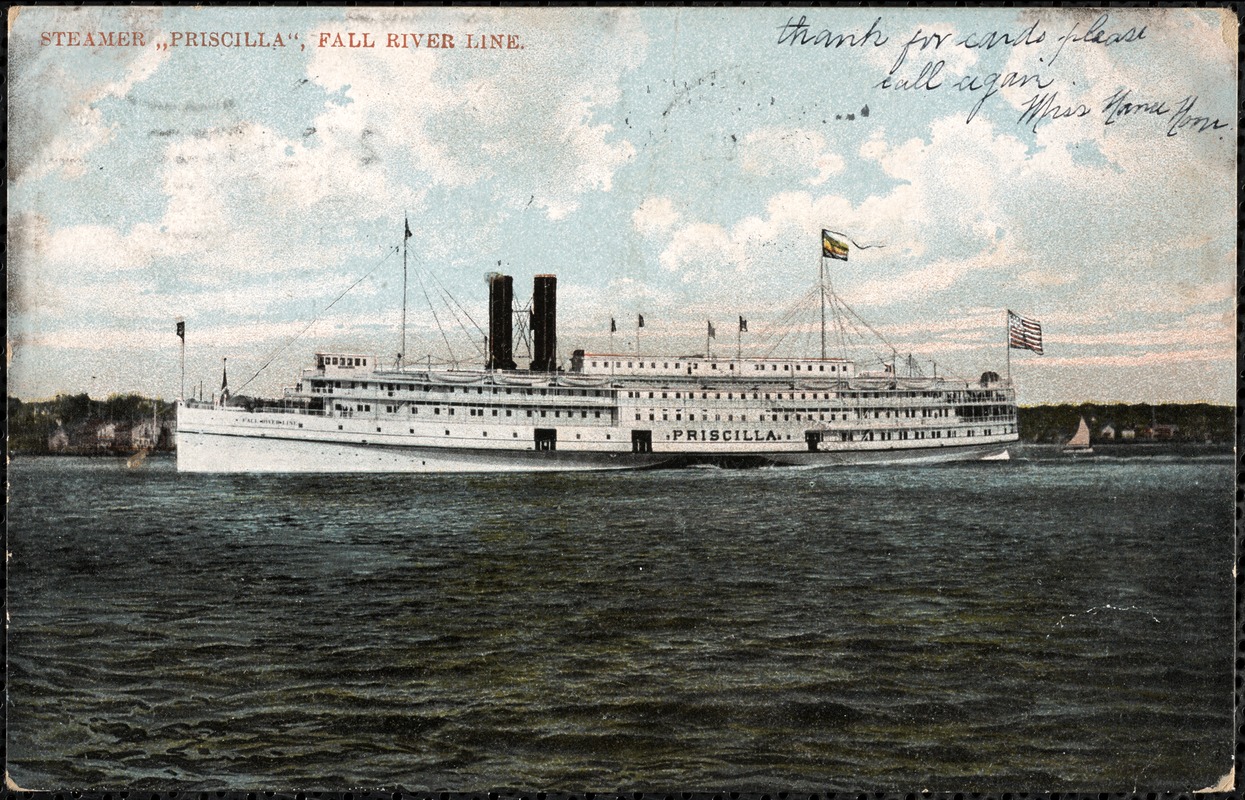 Steamer "Priscilla", Fall River Line