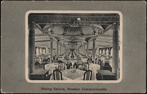 Dining saloon, Steamer Commonwealth