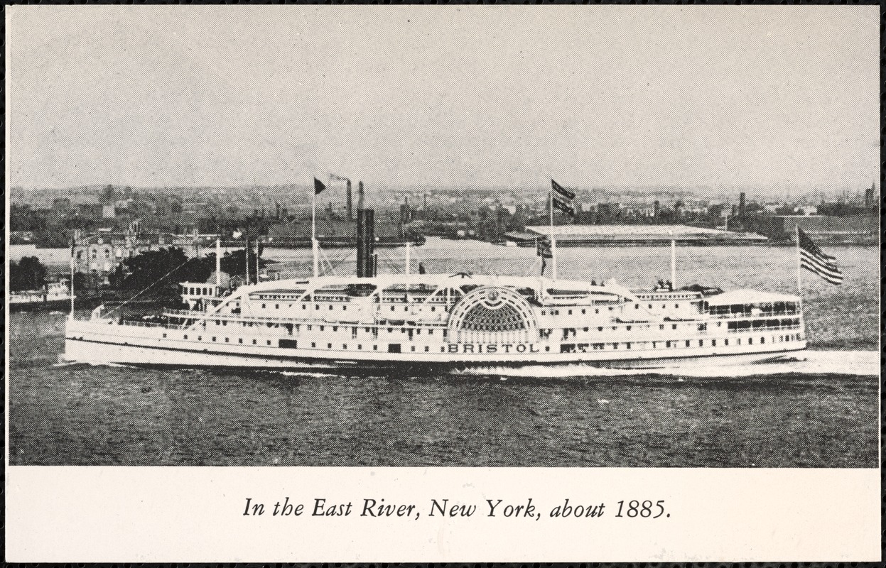 In the East River, New York, about 1885