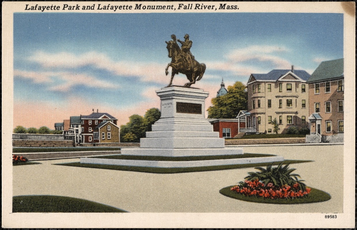 Lafayette Park and Lafayette Monument, Fall River, Mass.