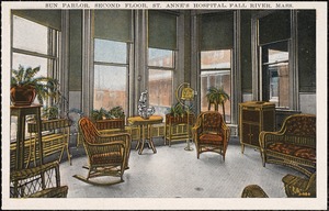 Sun parlor, second floor, St. Anne's Hospital, Fall River, Mass.