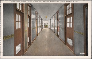 Corridor, operating suite, St. Anne's Hospital, Fall River, Mass.