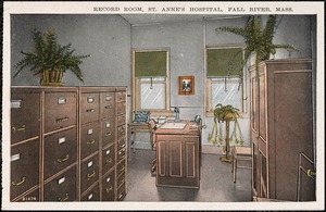 Record room, St. Anne's Hospital, Fall River, Mass.