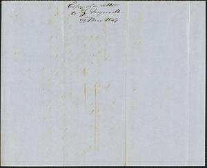 Copy of a leter from George Coffin to Z. Ingersoll, 28 March 1849