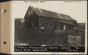 John T. and C. Medora Montgomery, barn, Barre, Mass., May 28, 1930