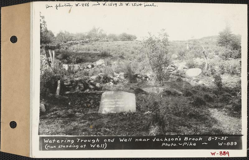 Watering trough and well near Jackson's Brook, Hardwick, Mass., Aug. 7, 1935