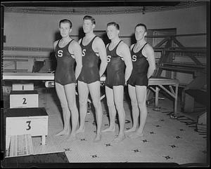 Members of the Springfield College swim team, 1941