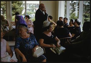 Group of people seated indoors, Swampscott, Massachusetts