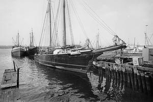 Schooner Ernestina at dock, Fairhaven, MA